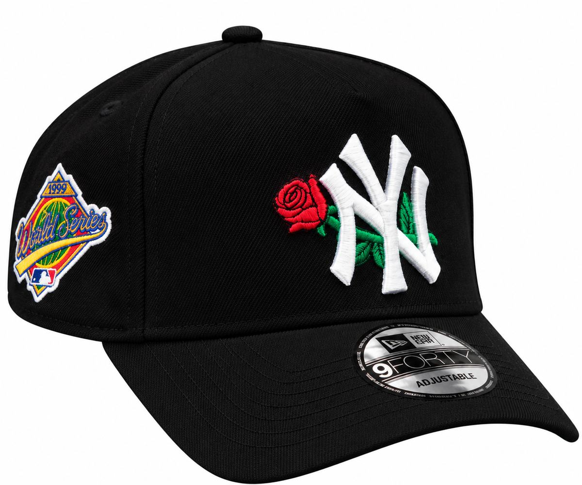 NY Yankees Rose Black hat